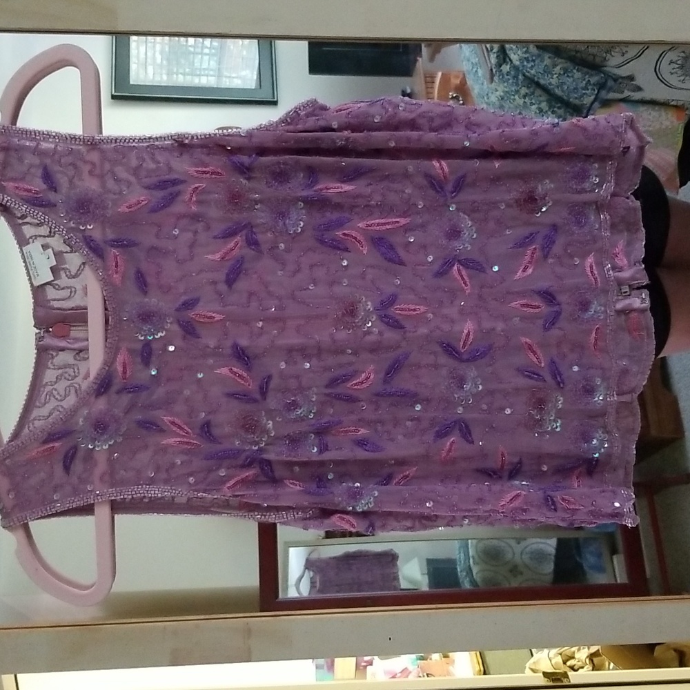 🎀VINTAGE BEADED SILK TOP🎀